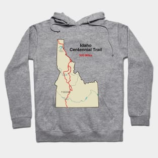 Route Map of Idaho Centennial Trail Hoodie